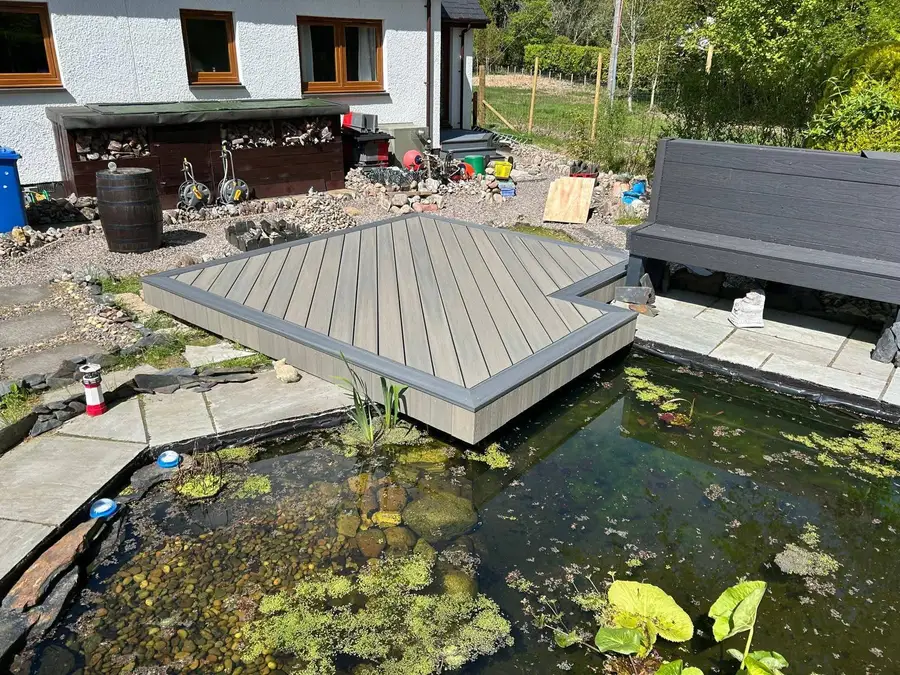 Completed decking project by Ayrshire Decking Solutions