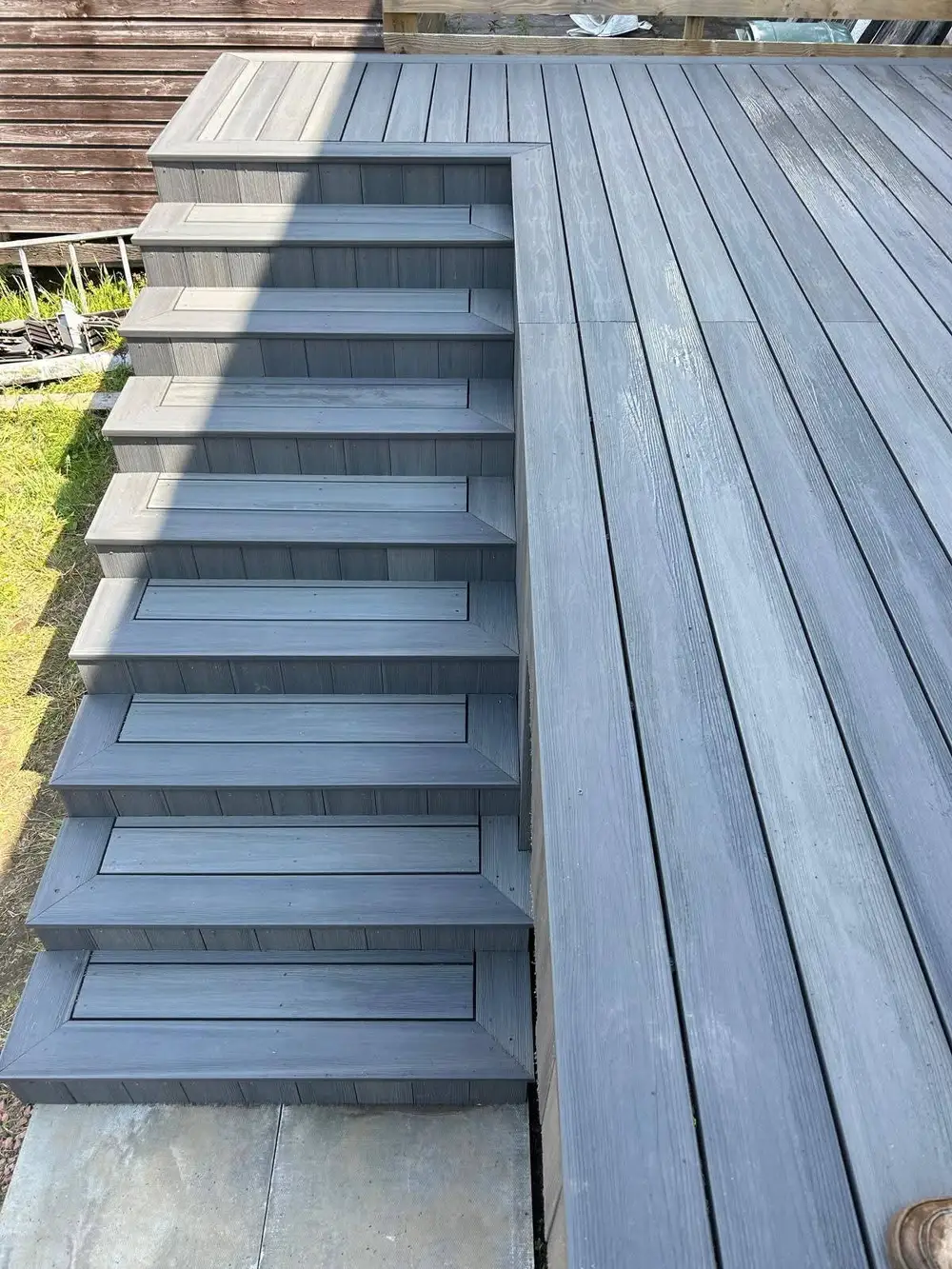 Composite decking steps built by Ayrshire Decking Solutions